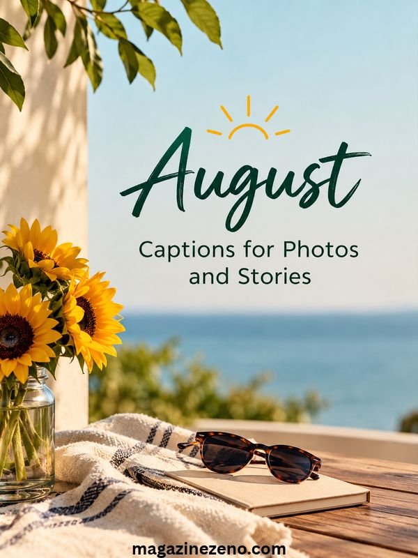 August Captions for Photos and Stories