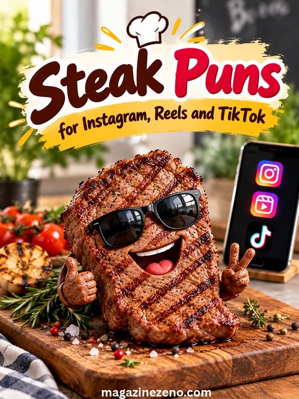 Steak Puns for Instagram, Reels and TikTok